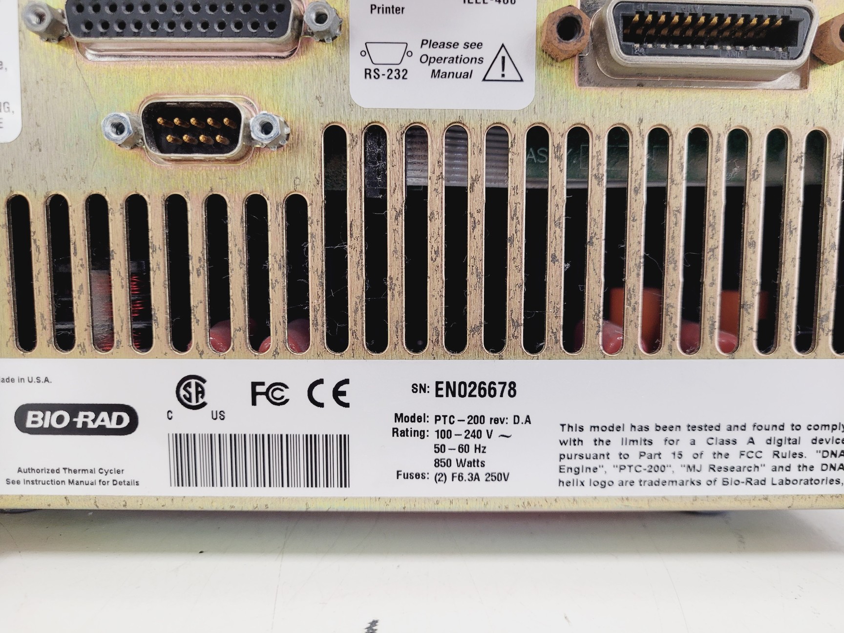 Image of MJ Research PTC-200 Peltier Thermal Cycler