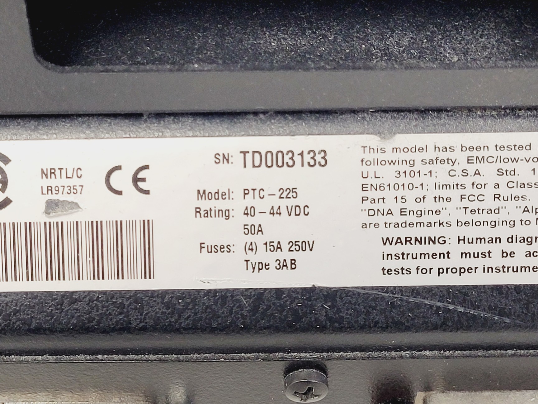 Image of MJ Research DNA Engine Tetrad PTC-225 Peltier Thermal Cycler PCR