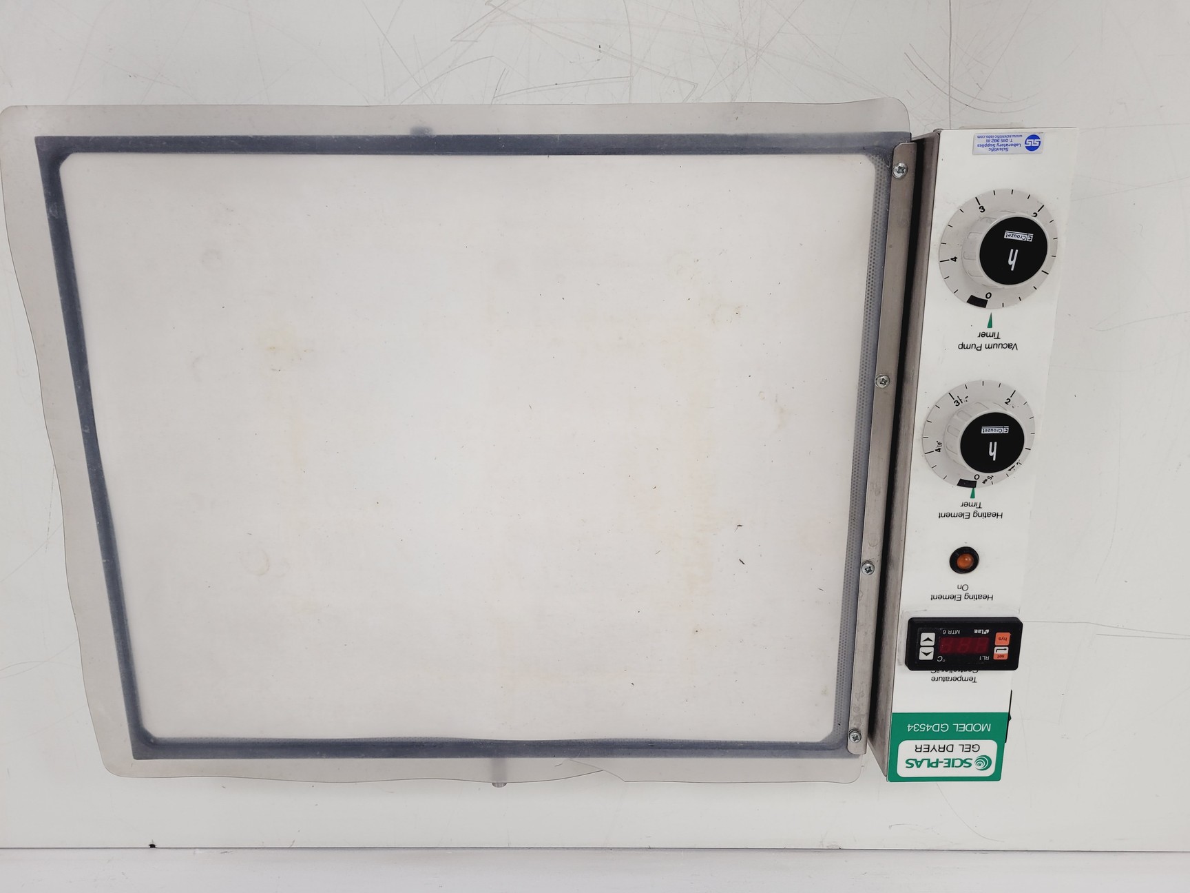 Image of Scie-Plas Gel Dryer Model GD4534 w/ Welch GelMaster Gel Dryer Vacuum System 1426