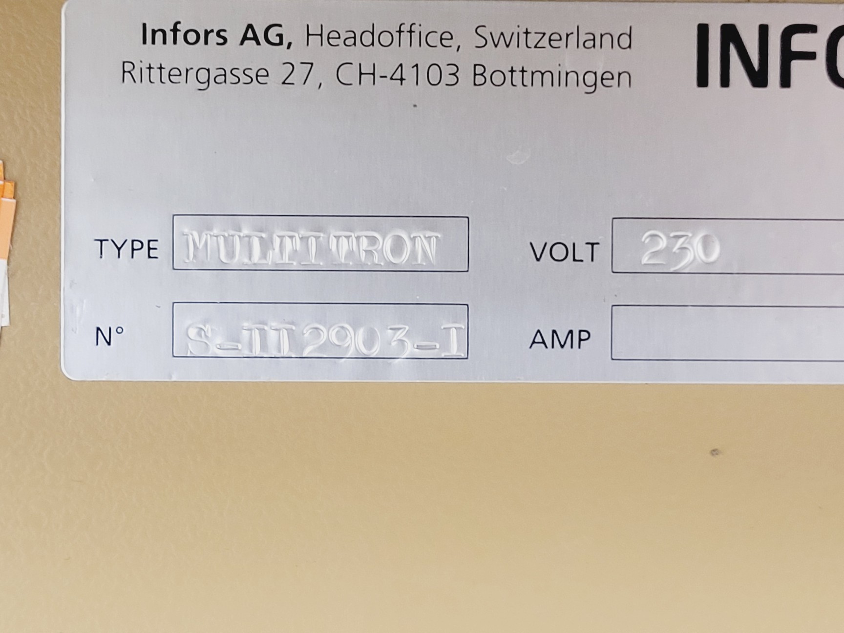Image of Infors HT Multitron Shaking Incubator