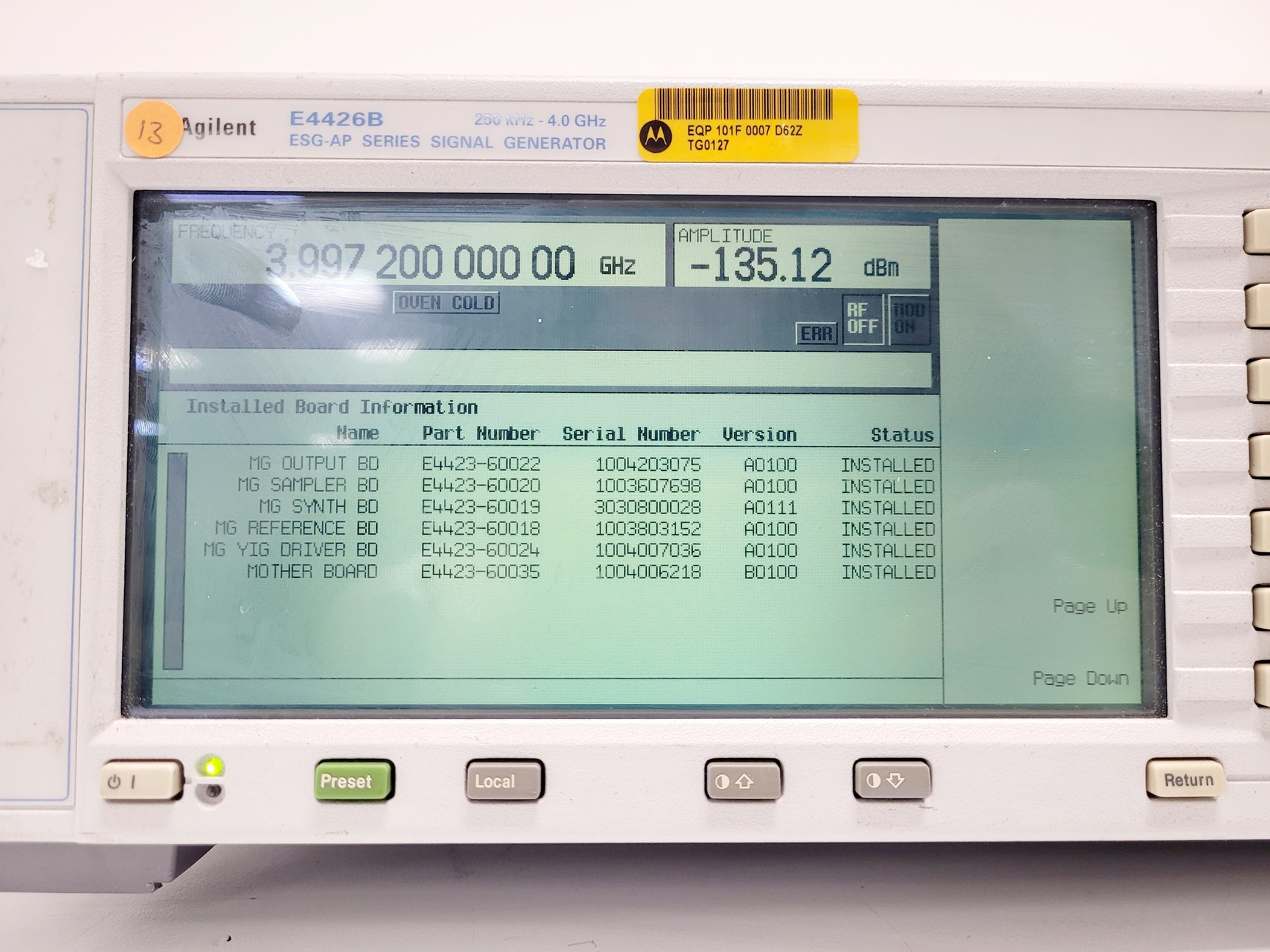 Image of Agilent E4426B ESG-AP Series Signal Generator
