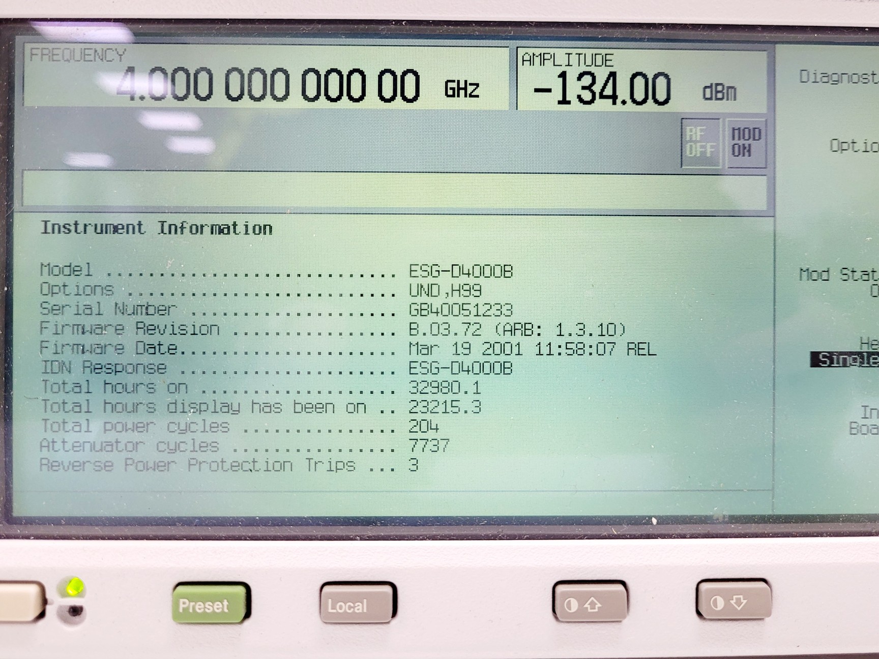 Image of Agilent E4433B ESG-D Series Signal Generator