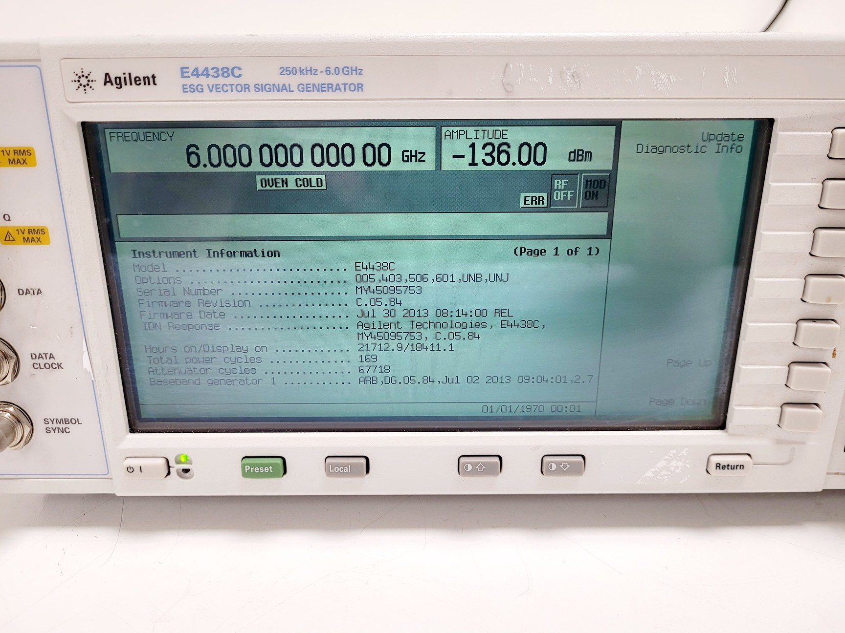 Image of Agilent E4438C ESG Vector Signal Generator