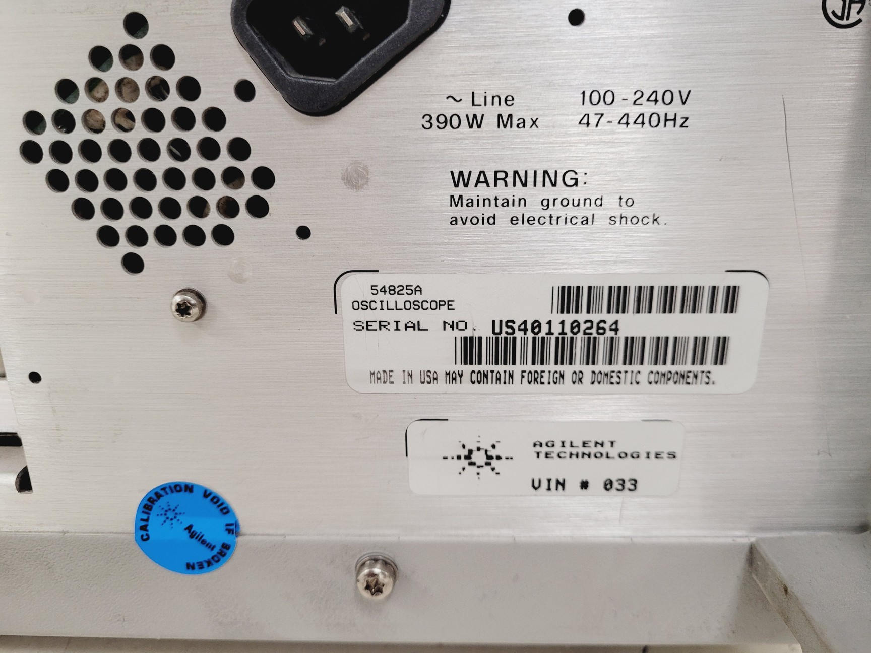 Image of Agilent Infiniium 54825A Oscilloscope 500 MHz 2 GSa/s