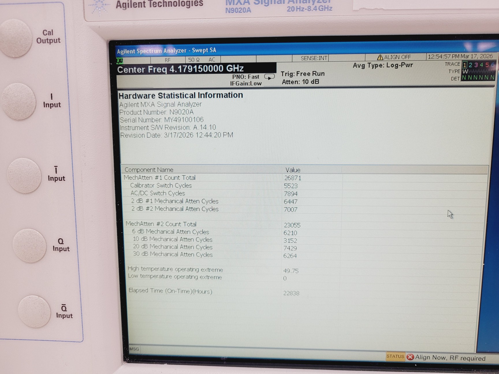 Image of Agilent MXA N9020A Signal Analyzer Spares/Repair 