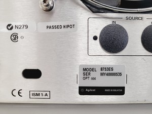 Thumbnail image of Agilent 8753ES S-Parameter Network Analyzer Spares/Repair