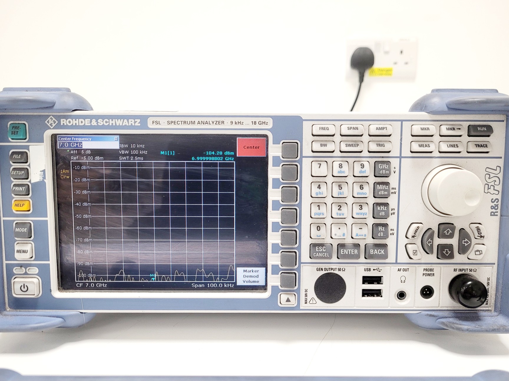 Image of Rohde & Schwarz FSL Spectrum Analyzer 9kHz 18GHz