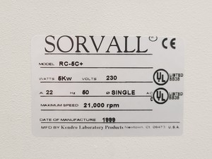 Thumbnail image of Sorvall RC 5C+ Floor Standing Centrifuge Spares/Repair