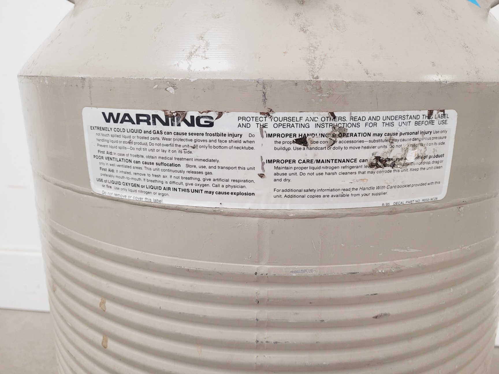 Image of Taylor-Wharton 35 VHC Liquid Nitrogen Dewar w/ Stand