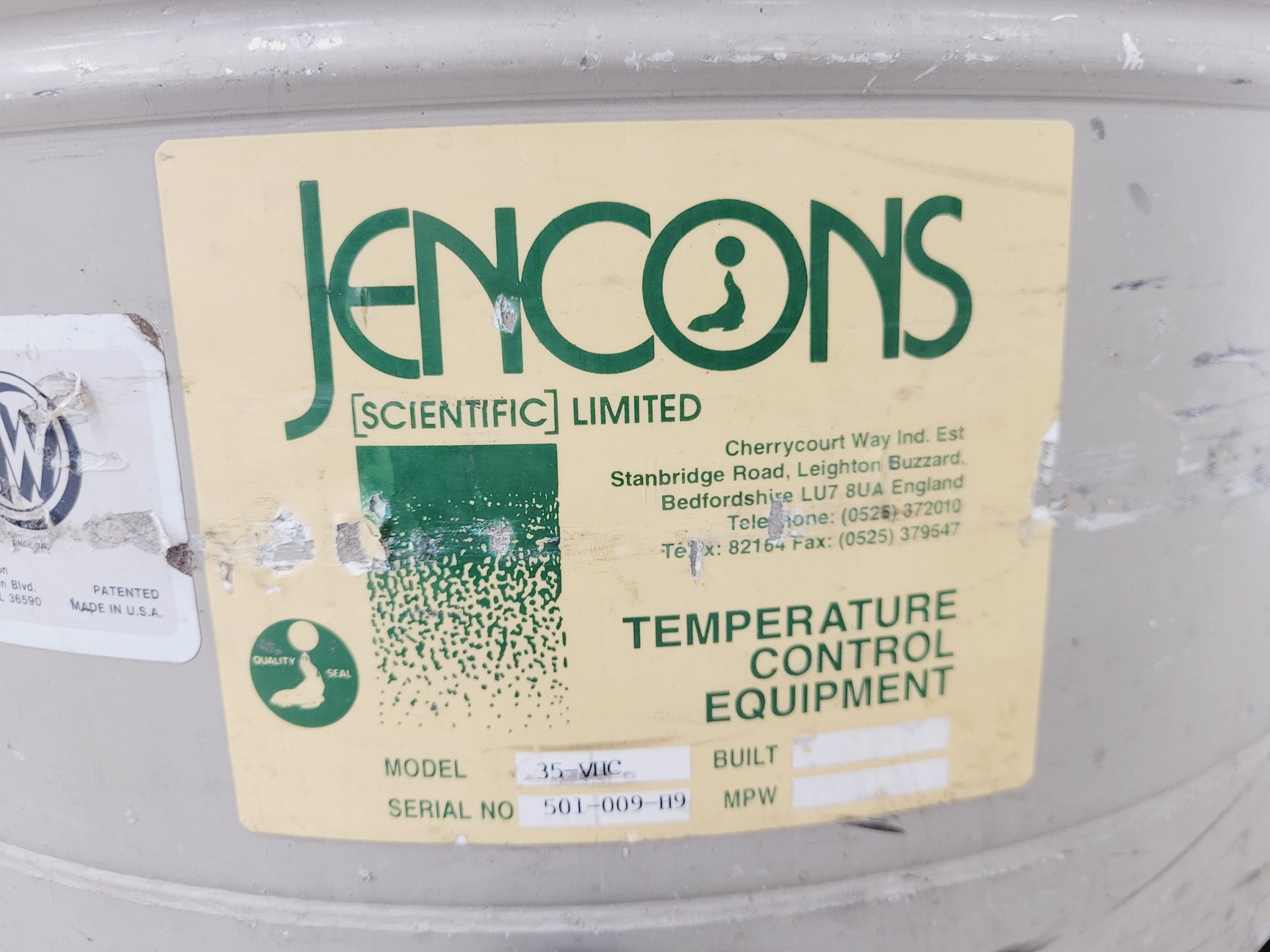 Image of Taylor-Wharton 35 VHC Liquid Nitrogen Dewar w/ Stand