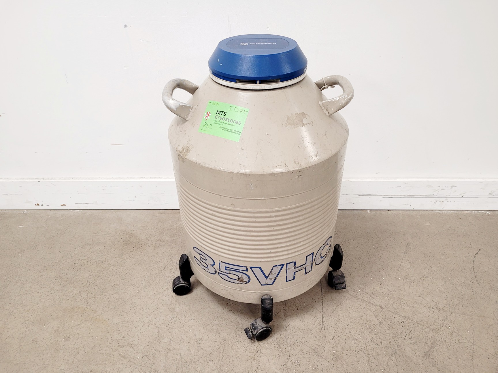 Image of Taylor-Wharton 35 VHC Liquid Nitrogen Dewar w/ Stand
