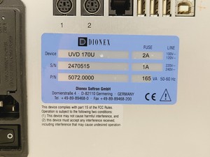Thumbnail image of Dionex UVD170U W/ P680 HPLC Pump and SOR-100 Solvent Rack Chromatography