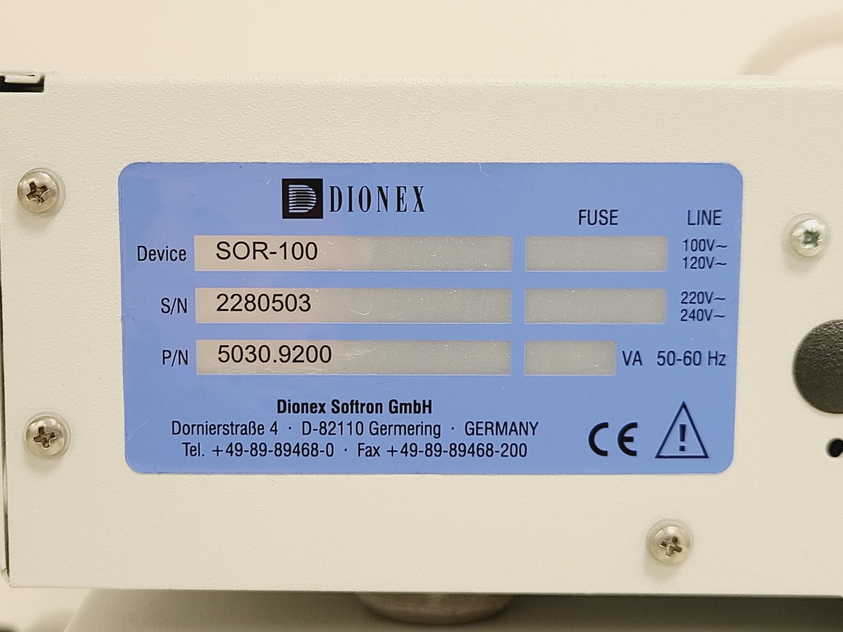 Sor Rack Dionex UVD170U W/ P680 HPLC Pump and SOR-100 Solvent Rack Chromatography