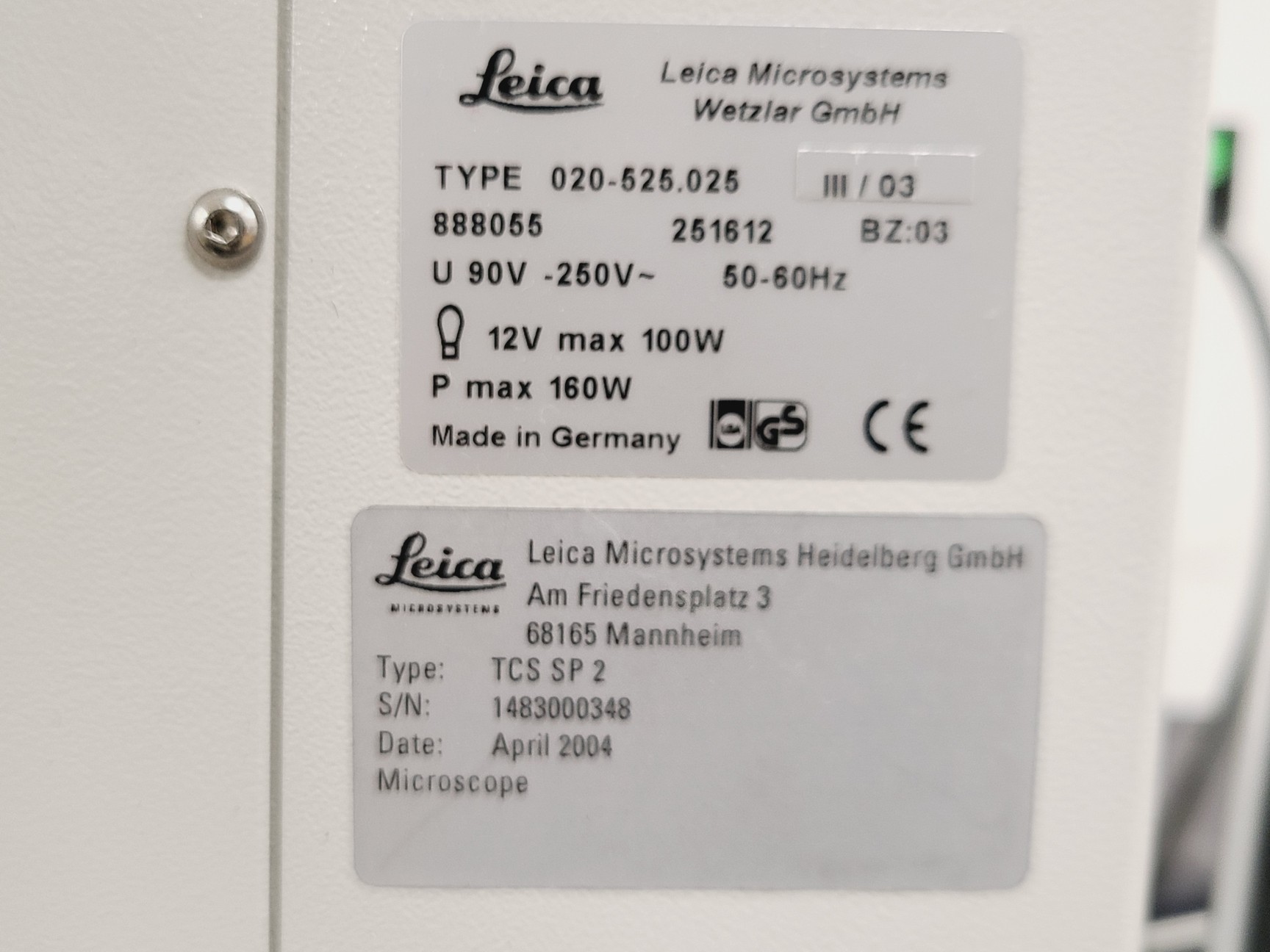 Image of Leica Microsystems TCS SP 2 Confocal Microscope System W/ PC
