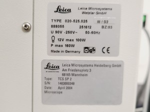 Thumbnail image of Leica Microsystems TCS SP 2 Confocal Microscope System W/ PC