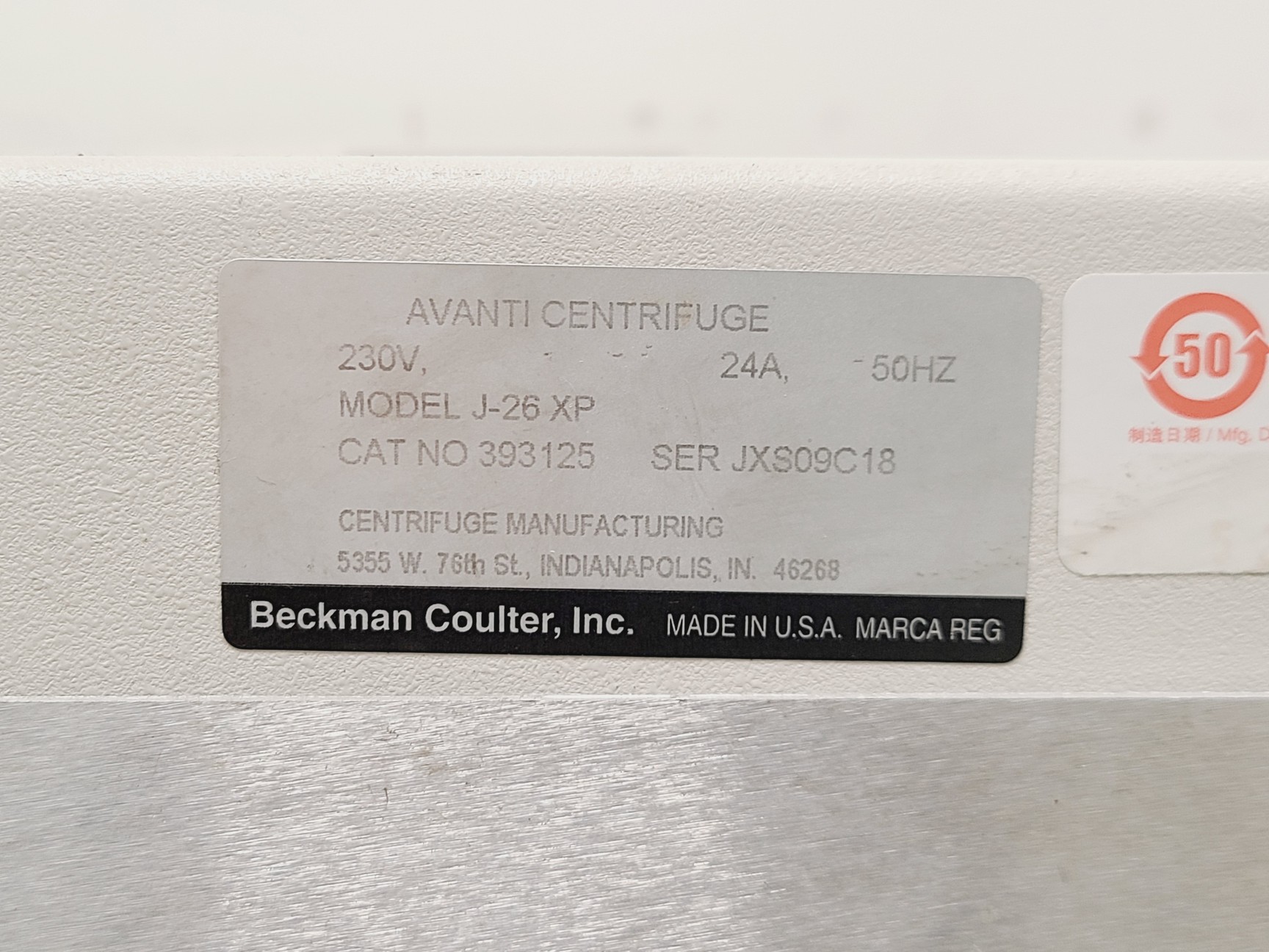 Image of Beckman Coulter Avanti J-26 XP Floor Standing Centrifuge