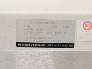 Thumbnail image of Beckman Coulter Avanti J-26 XP Floor Standing Centrifuge