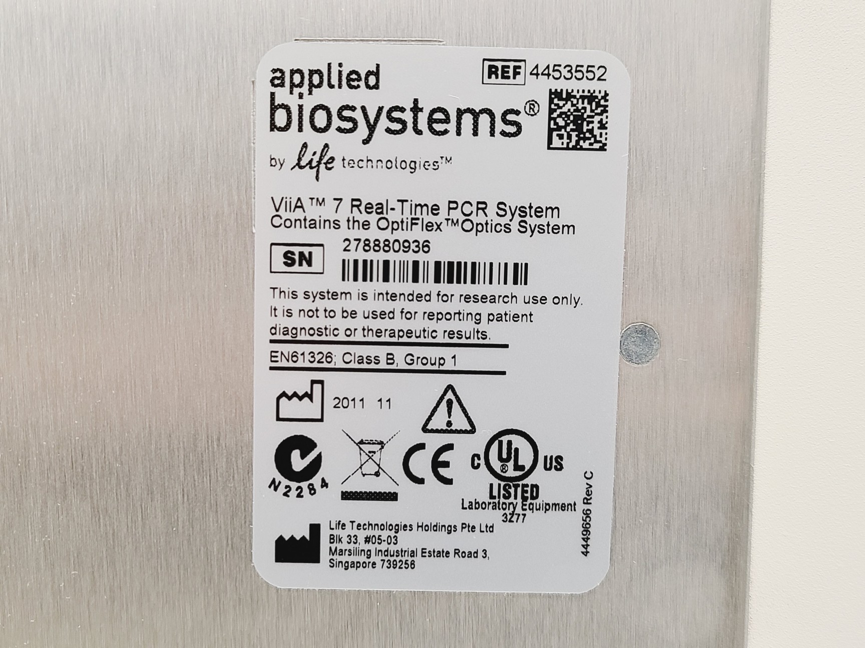 Image of Applied Biosystems ViiA 7 Real-Time PCR System Spares/Repair