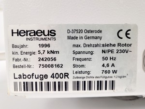 Thumbnail image of Heraeus Function Line Labofuge 400R