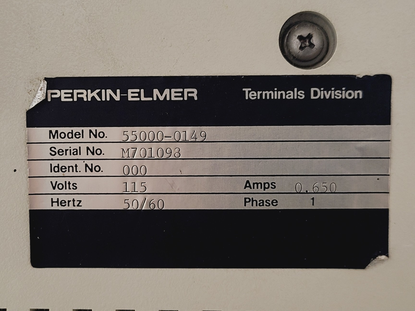 Image of Perkin Elmer 3500 Infared Data Station w/ Perkin Elmer Keyboard & Monitor