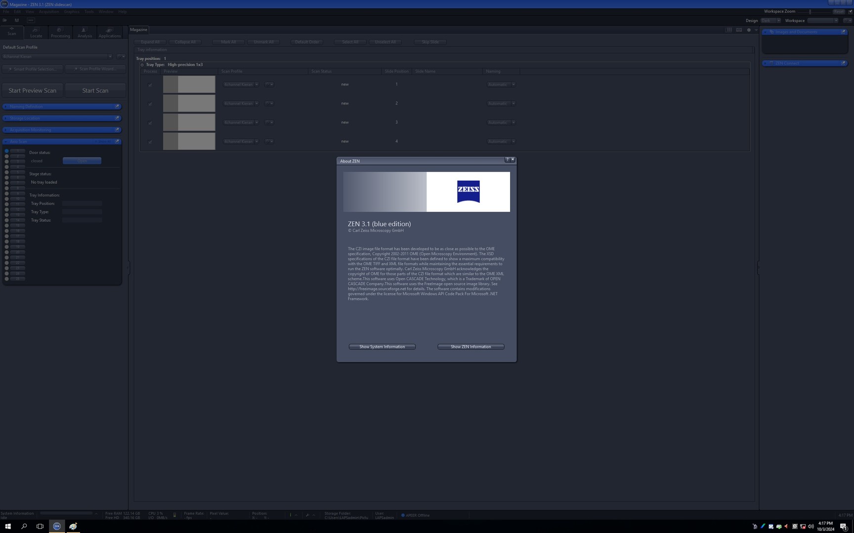 Image of Zeiss Axio Scan.Z1 Slide Scanner System with PC, Zen 3.1 Software & Accessories