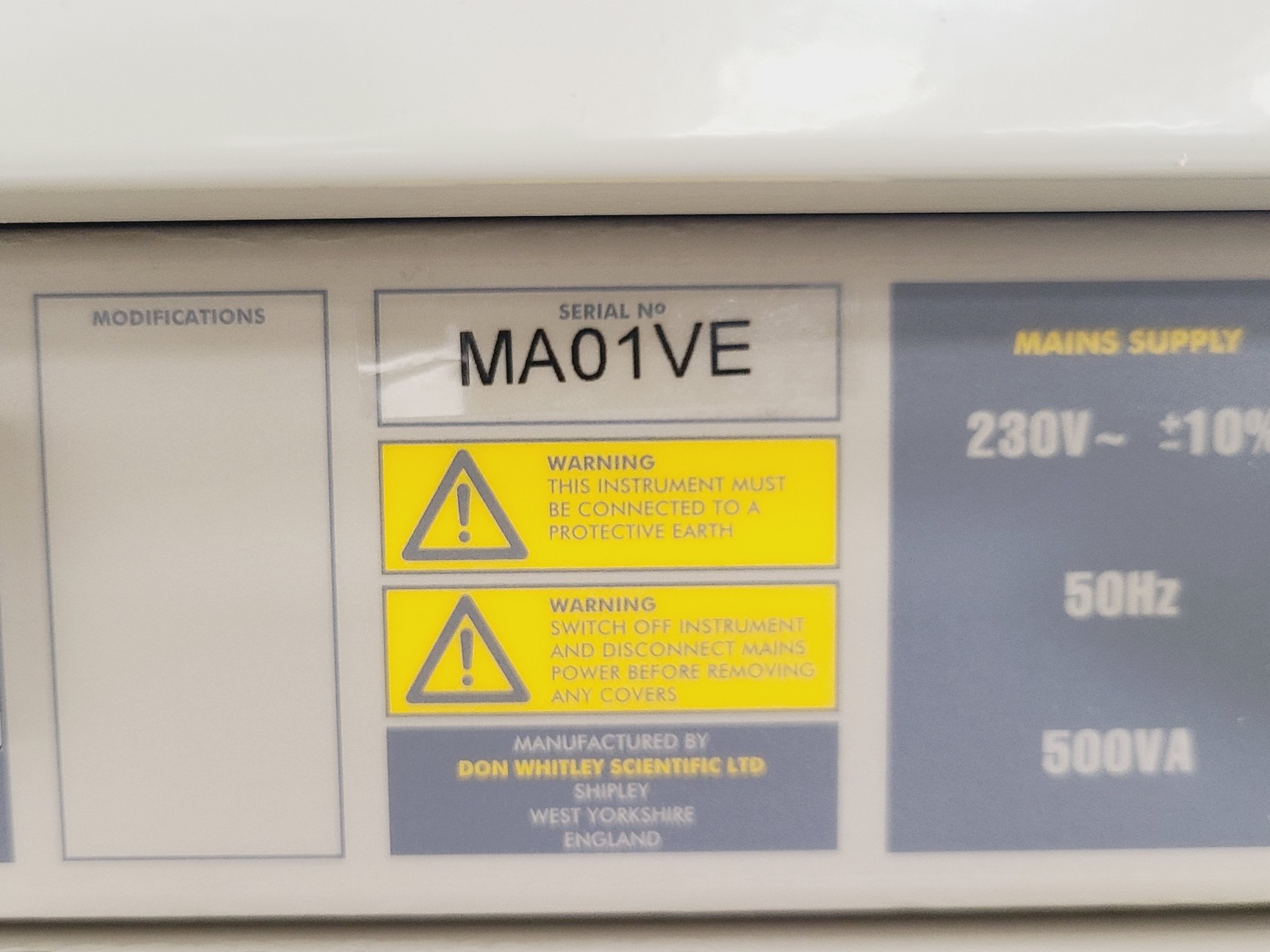 Image of DW Whitley MG500 Anaerobic Workstation Glove Box