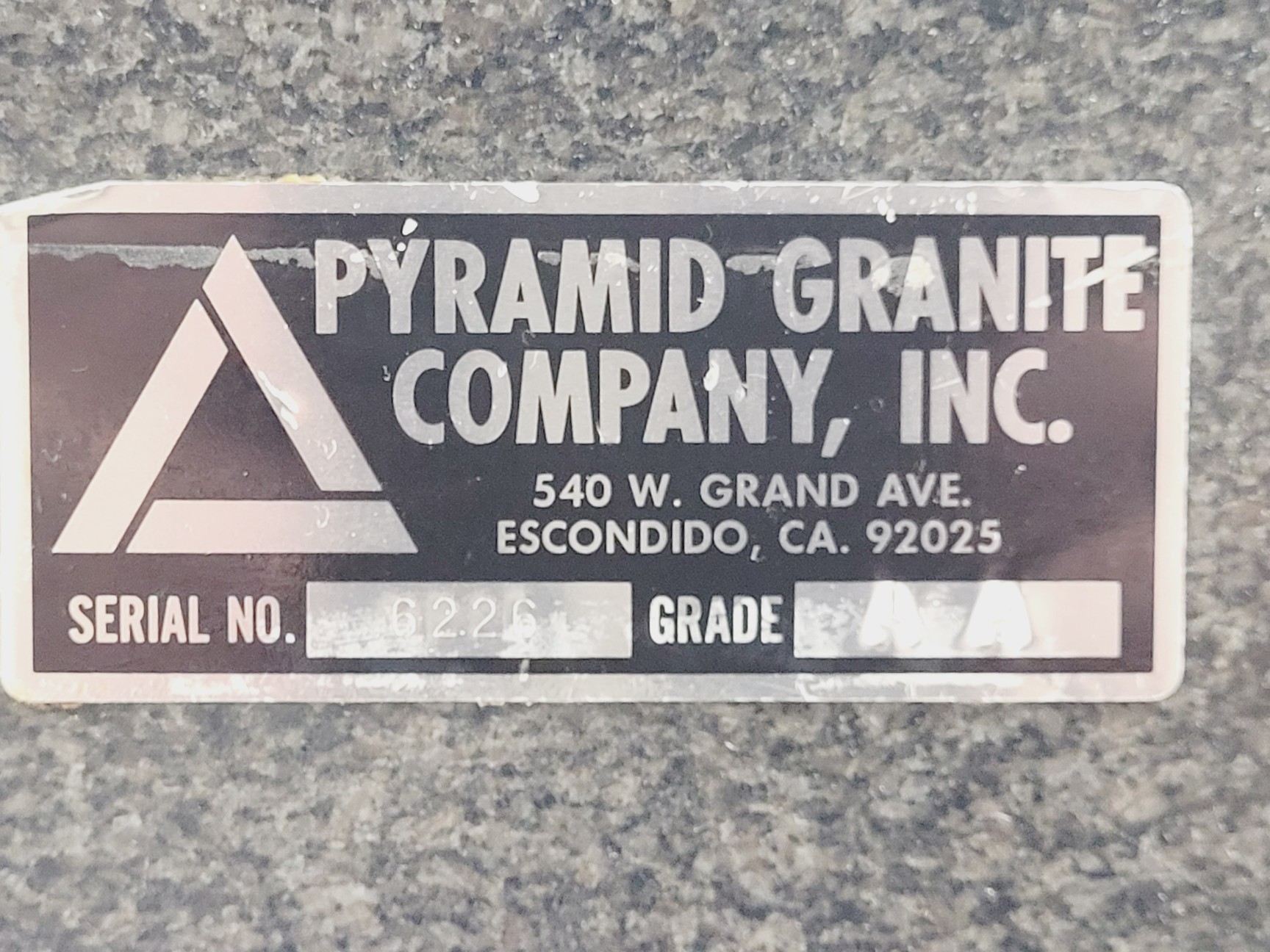 Image of Pyramind Granite Company Surface Table & Frame 600kg