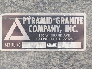 Thumbnail image of Pyramind Granite Company Surface Table & Frame 600kg