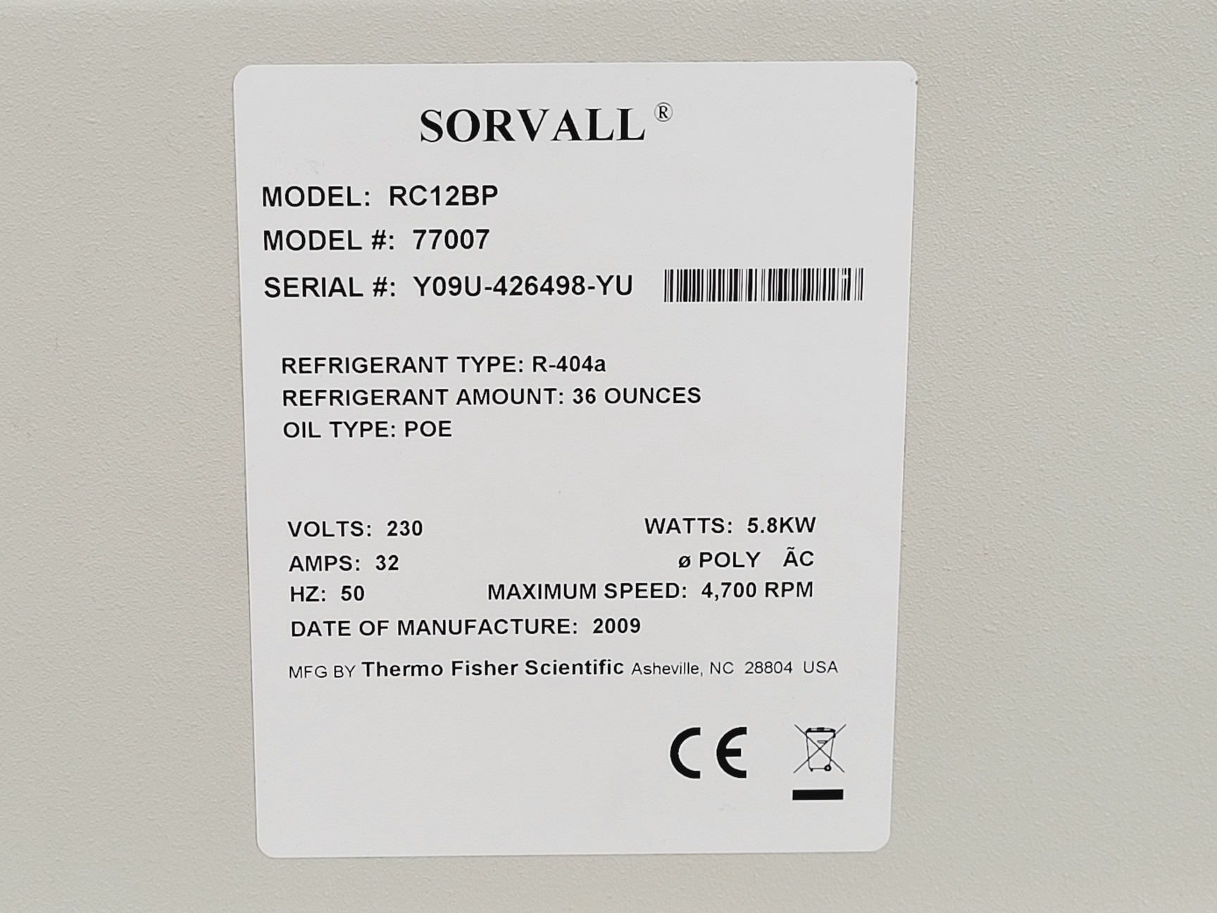 Image of Thermo Scientific Sorvall RC 12BP Refrigerated Floor Centrifuge