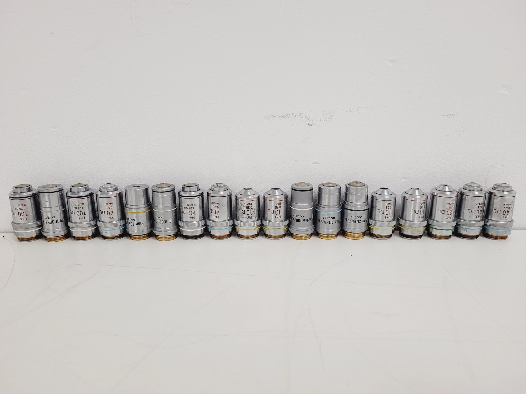 Image of Job Lot of 67 x Leica Olympus Nikon Microscope Objectives & 52 x Eyepieces