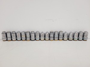 Thumbnail image of Job Lot of 67 x Leica Olympus Nikon Microscope Objectives & 52 x Eyepieces