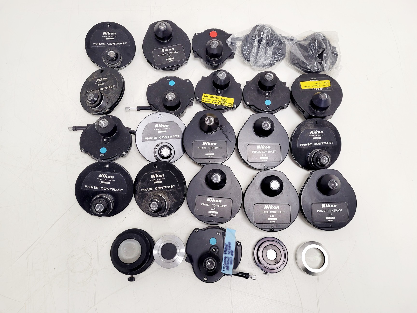 Image of Job Lot of 5 x Microscope Heads & 20 x Microscope Phase Contrast Condensers