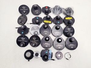 Thumbnail image of Job Lot of 5 x Microscope Heads & 20 x Microscope Phase Contrast Condensers