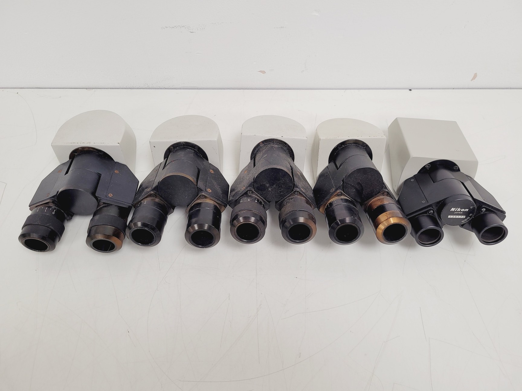 Image of Job Lot of 5 x Microscope Heads & 20 x Microscope Phase Contrast Condensers