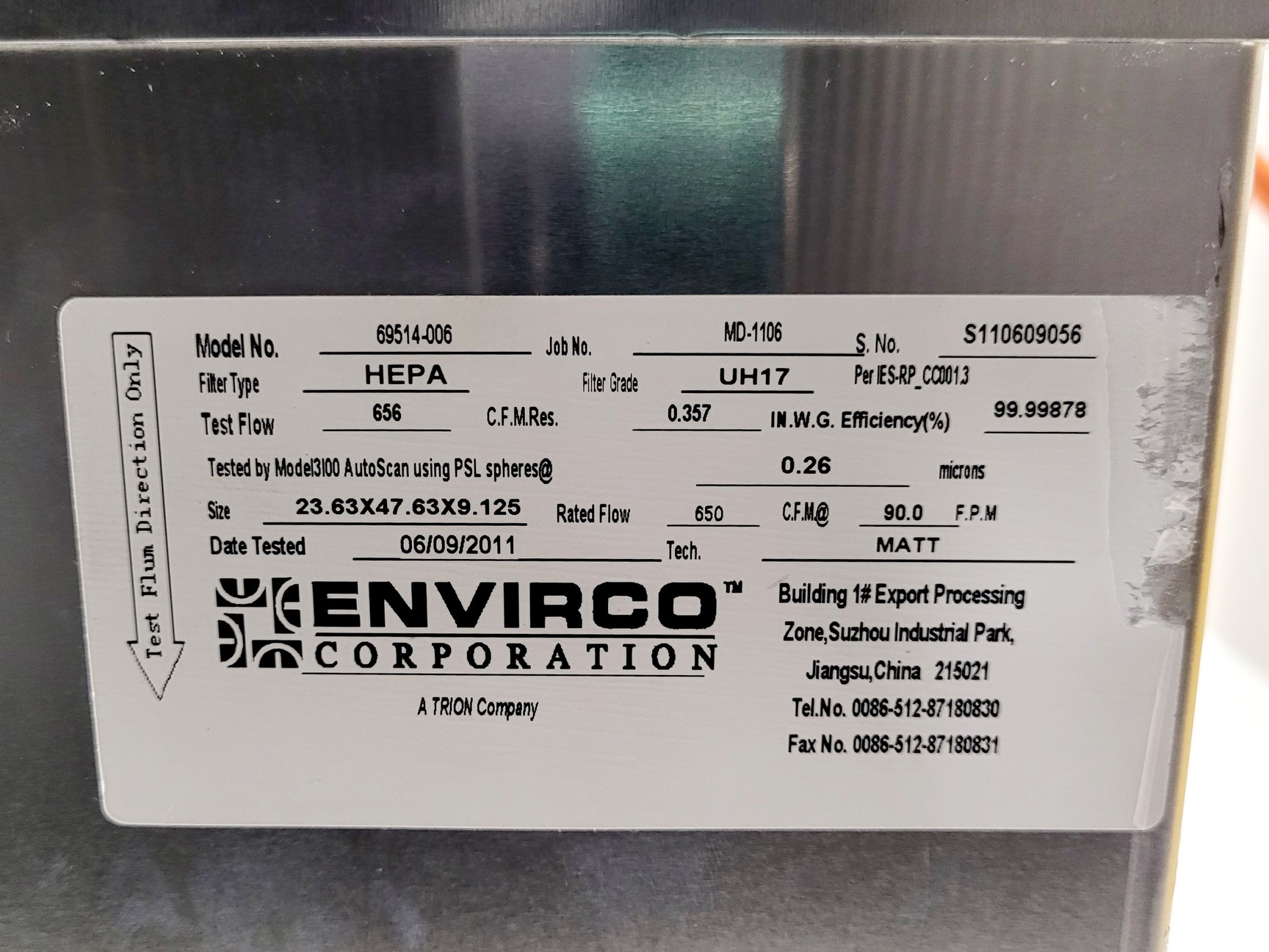 Image of Envirco Corporation Mac10 XL Fan Filter Unit