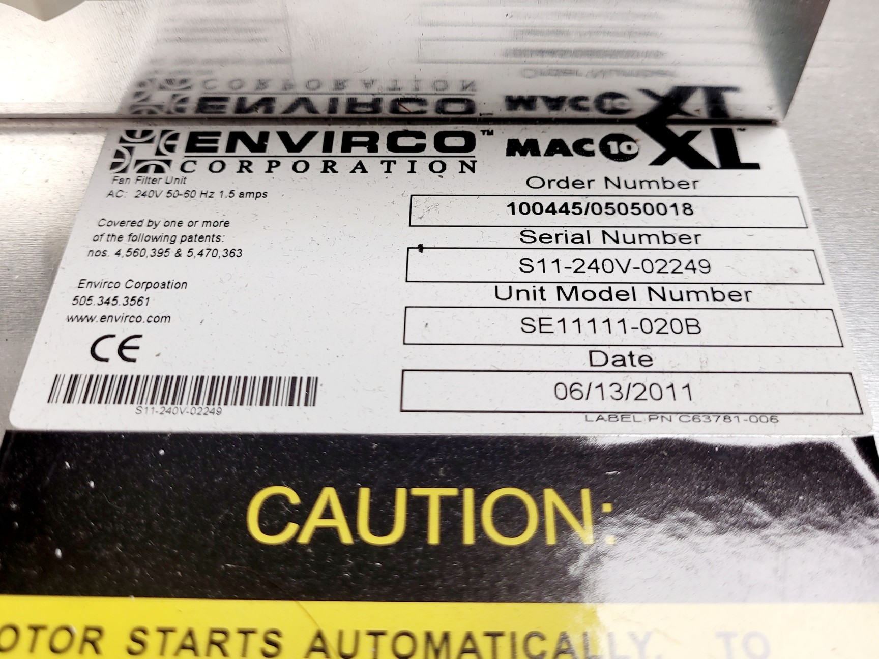 Image of Envirco Corporation Mac10 XL Fan Filter Unit
