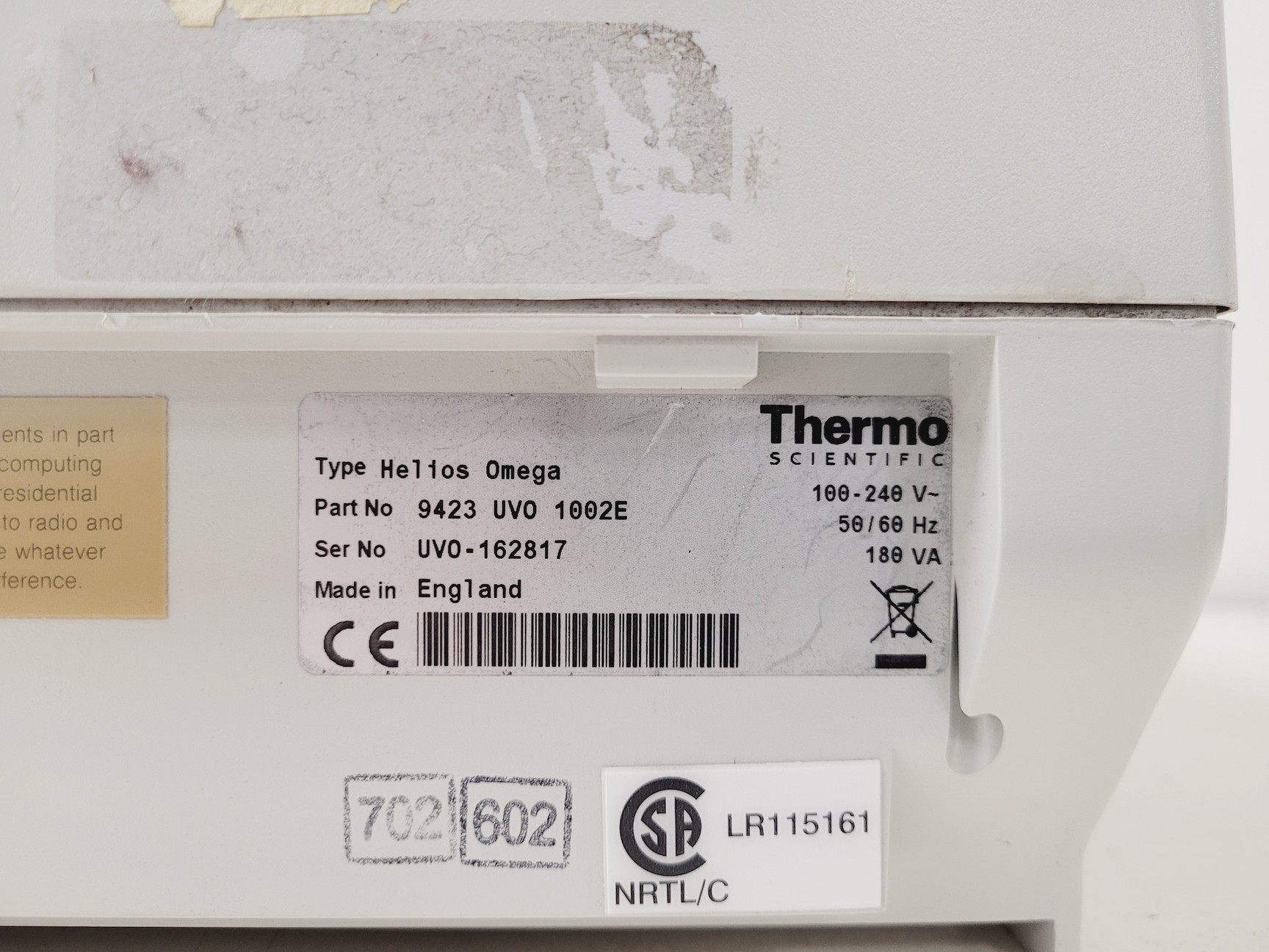 Image of Thermo Scientific Helios Omega UV-VIS Spectrophotometer Lab 