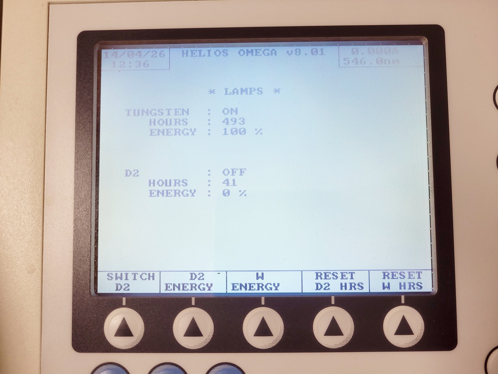 Thermo Scientific Helios Omega UV-VIS Spectrophotometer Lab