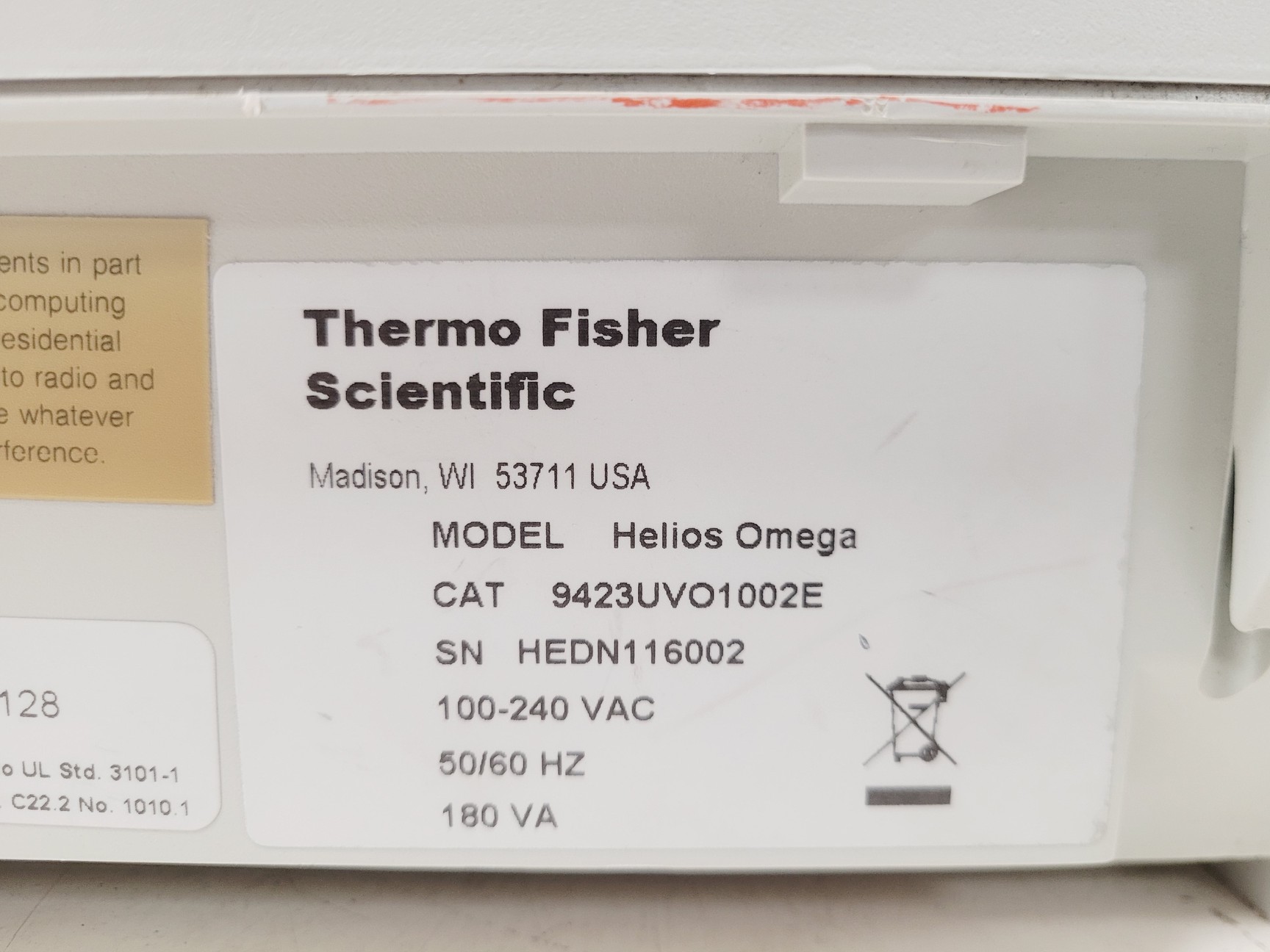 Image of Thermo Scientific Helios Omega UV-VIS Spectrophotometer Lab