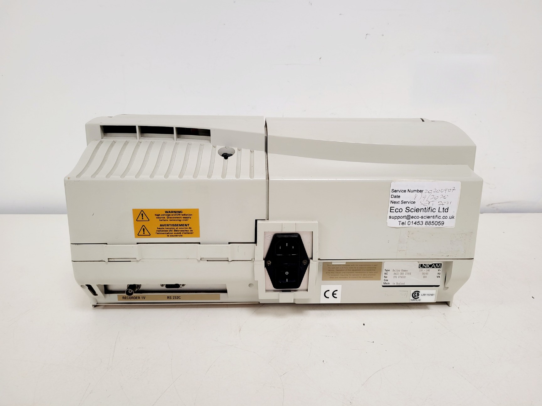 Image of Unicam Helios Gamma UV-VIS Spectrophotometer Lab