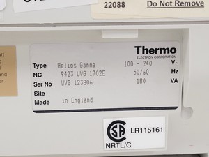 Thumbnail image of Thermo Electron Corporation Helios Gamma UV-VIS Spectrophotometer Lab