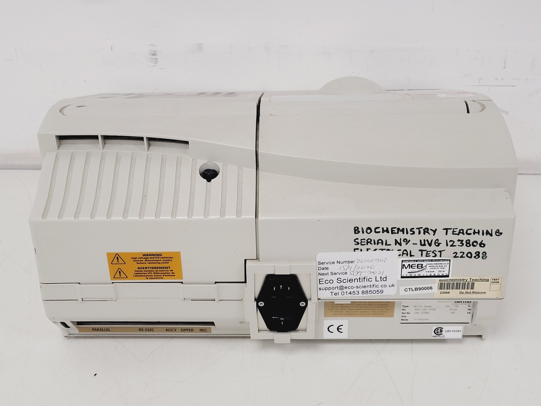 Image of Thermo Electron Corporation Helios Gamma UV-VIS Spectrophotometer Lab