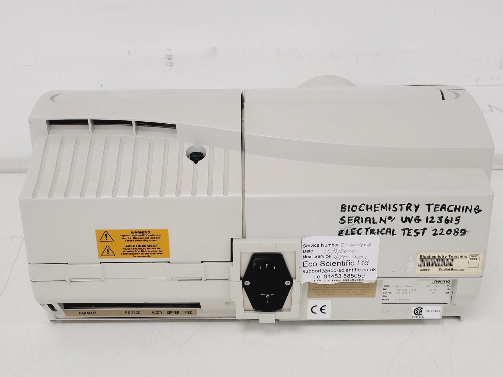 Image of Thermo Electron Corporation Helios Gamma UV-VIS Spectrophotometer Lab