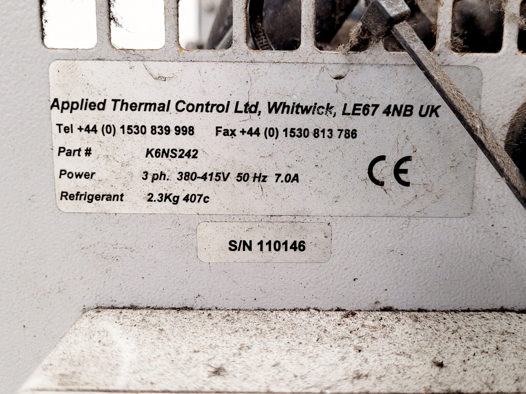 Image of ATC K6 Water Recirculating Chiller Part no. K6NS242 Spares/Repair