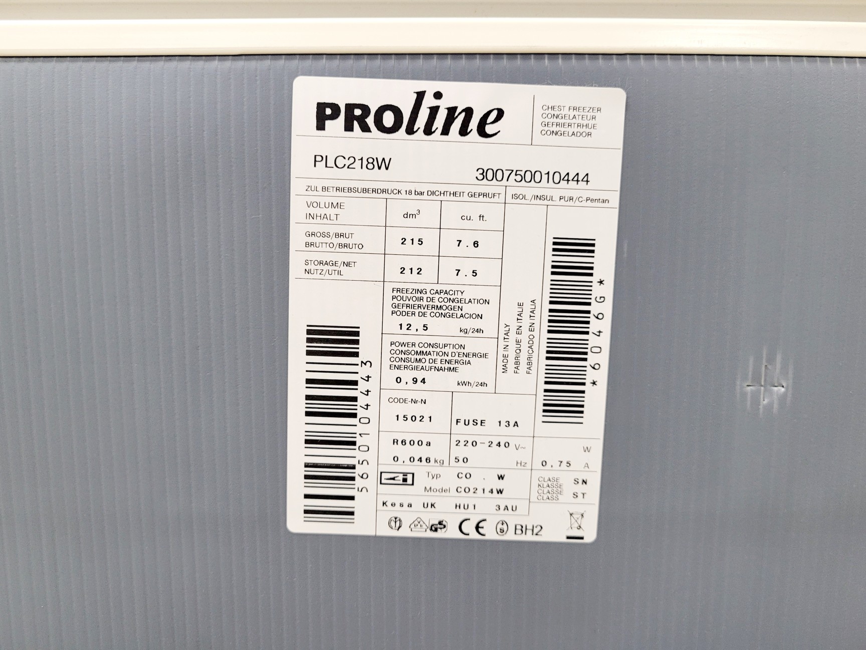 Image of Proline PLC218W Chest Freezer
