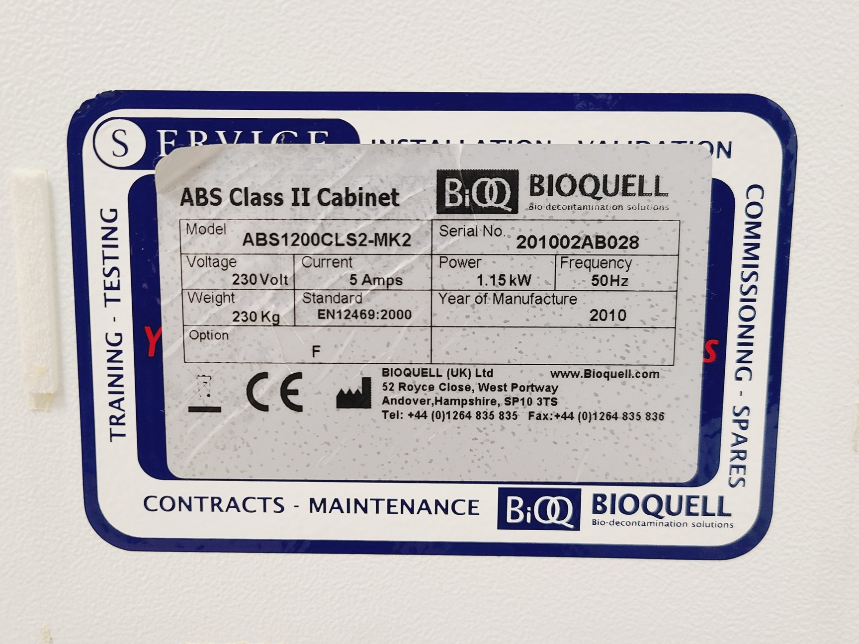 Image of Bioquell Microflow Advanced Class 2 Bio Safety Cabinet ABS1200CLS2-MK2