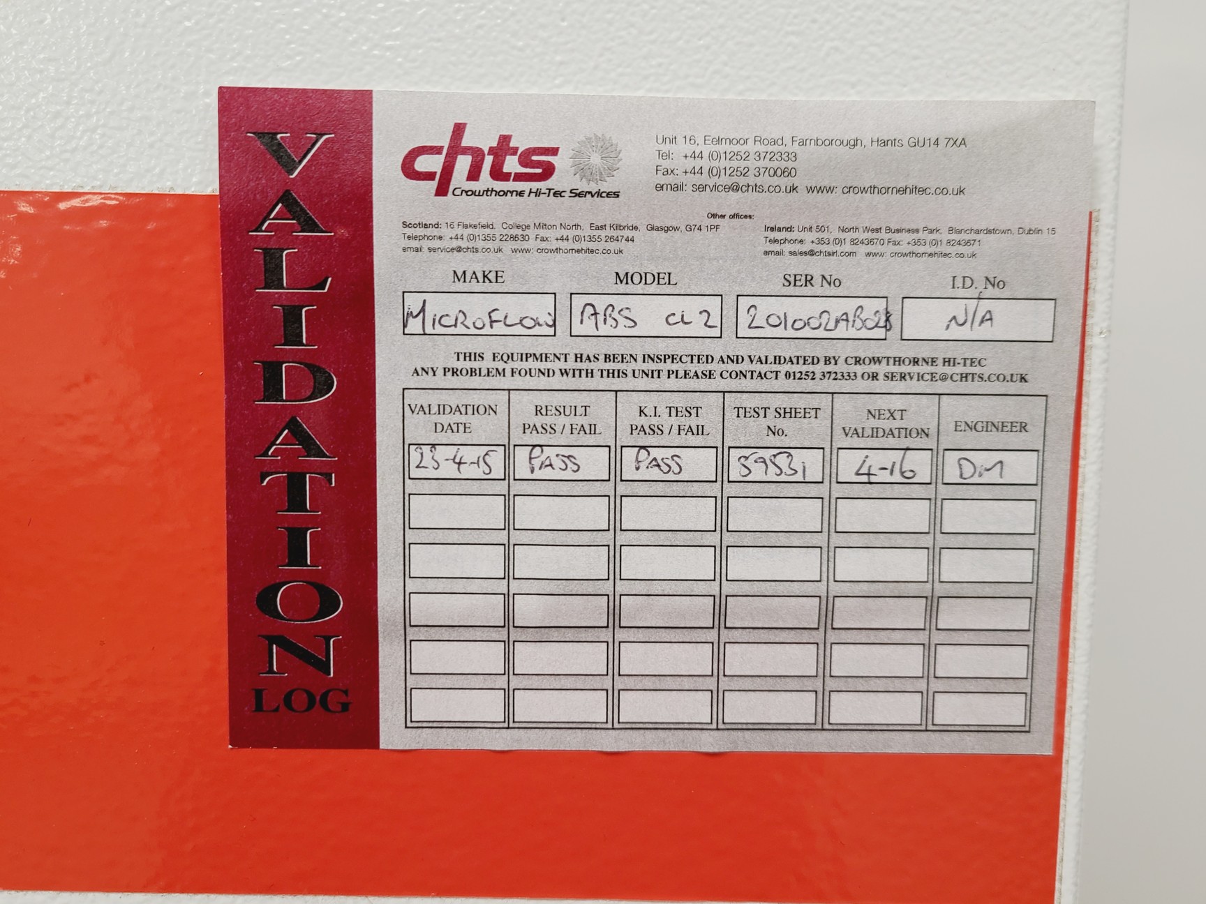 Image of Bioquell Microflow Advanced Class 2 Bio Safety Cabinet ABS1200CLS2-MK2