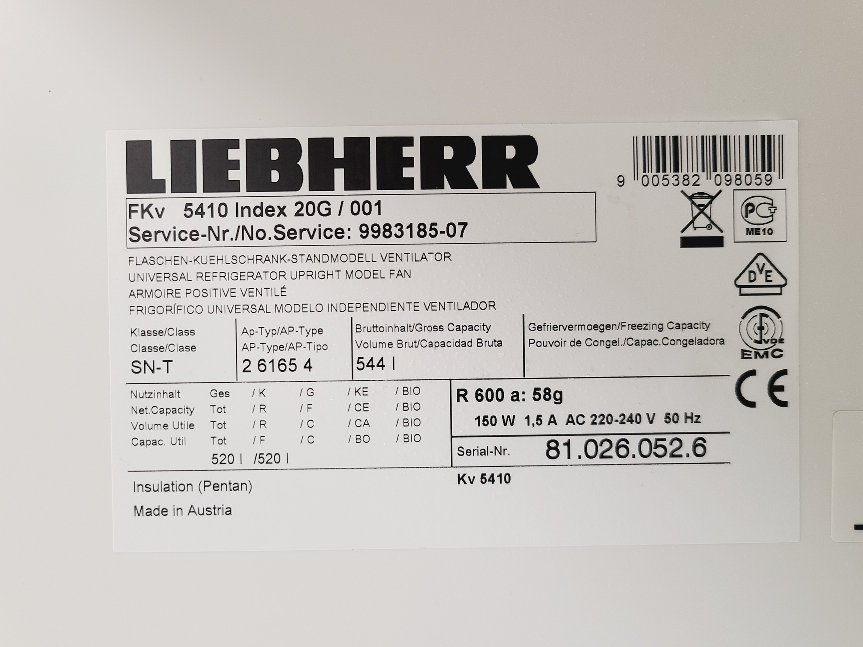 Image of Liebherr FKv 5410 Lab Refrigerator