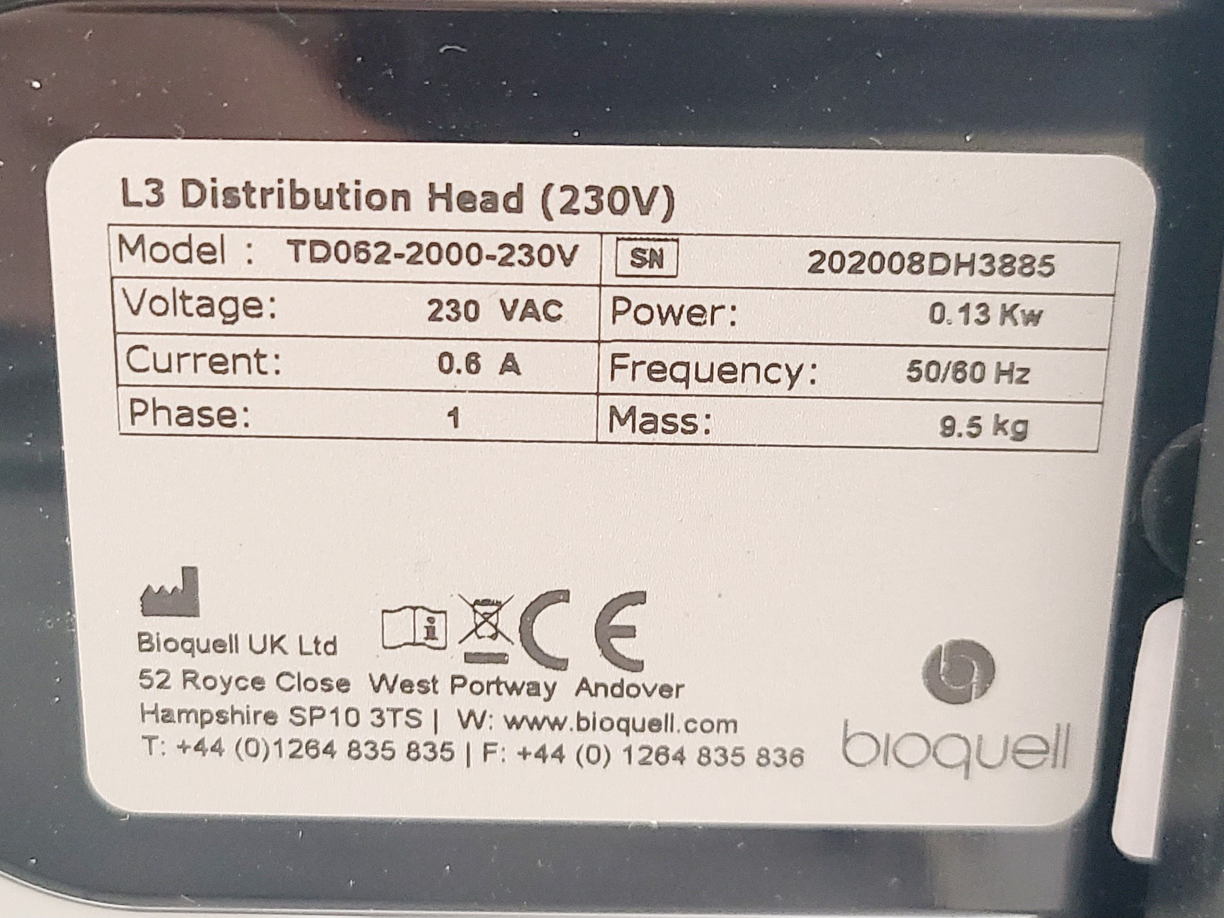 Image of Bioquell L3 VHP Gassing Unit Model - TD071-0000-230V