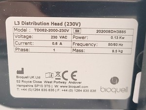 Thumbnail image of Bioquell L3 VHP Gassing Unit Model - TD071-0000-230V